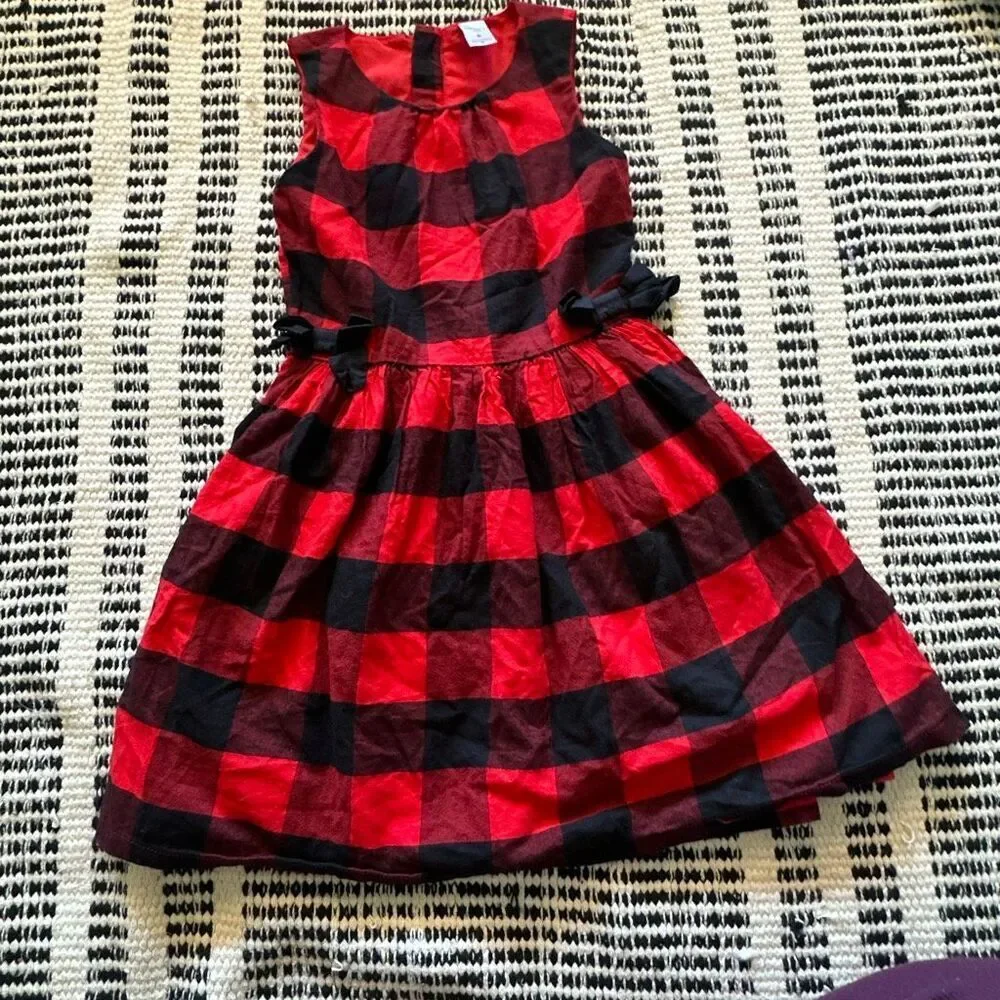 Carters Kid Size 8 Red & Black plaid dress